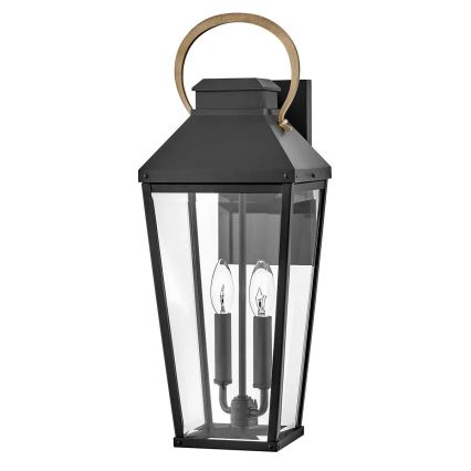 Hinkley - Lauko sieninis šviestuvas DAWSON 2xE14/40W/230V IP44 juoda