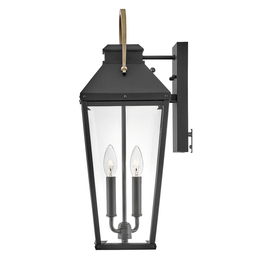 Hinkley - Lauko sieninis šviestuvas DAWSON 2xE14/40W/230V IP44 juoda