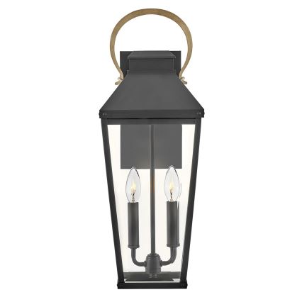 Hinkley - Lauko sieninis šviestuvas DAWSON 2xE14/40W/230V IP44 juoda