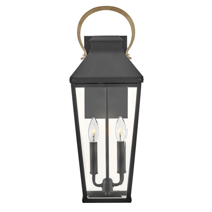 Hinkley - Lauko sieninis šviestuvas DAWSON 2xE14/40W/230V IP44 juoda