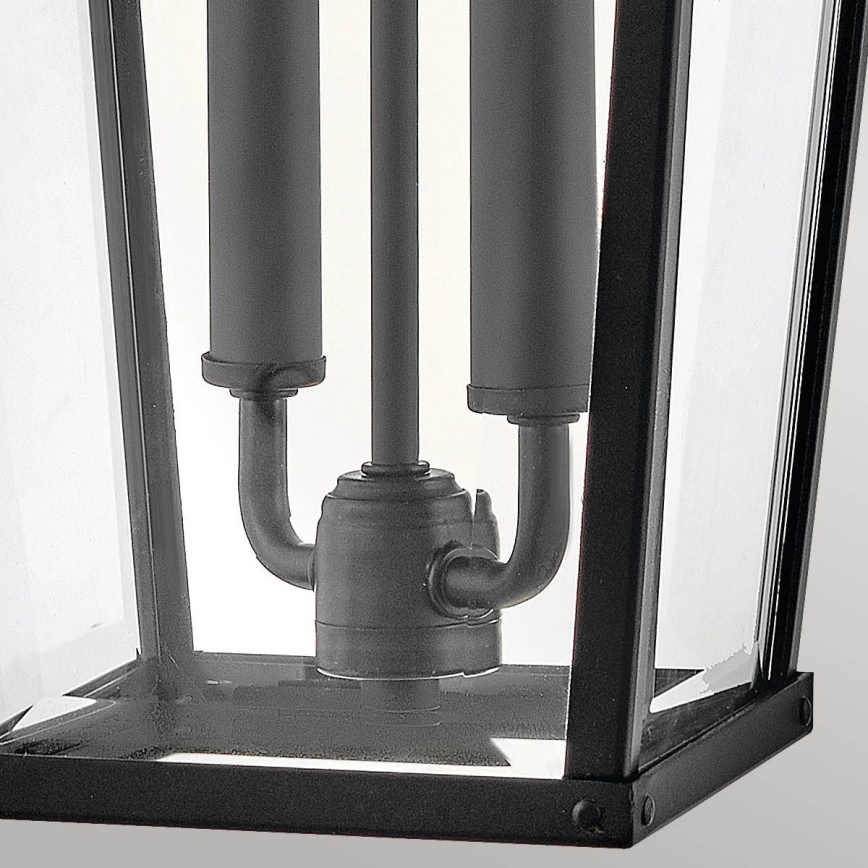 Hinkley - Lauko sieninis šviestuvas DAWSON 2xE14/40W/230V IP44 juoda