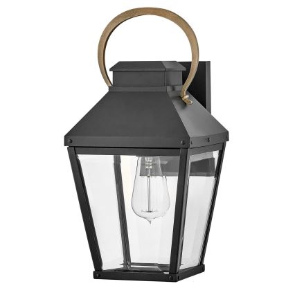 Hinkley - Lauko sieninis šviestuvas DAWSON 1xE27/60W/230V IP44 juoda