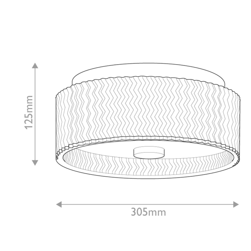 Hinkley - Lubinis šviestuvas ELLE 2xE27/60W/230V diametras 30,5 cm juoda