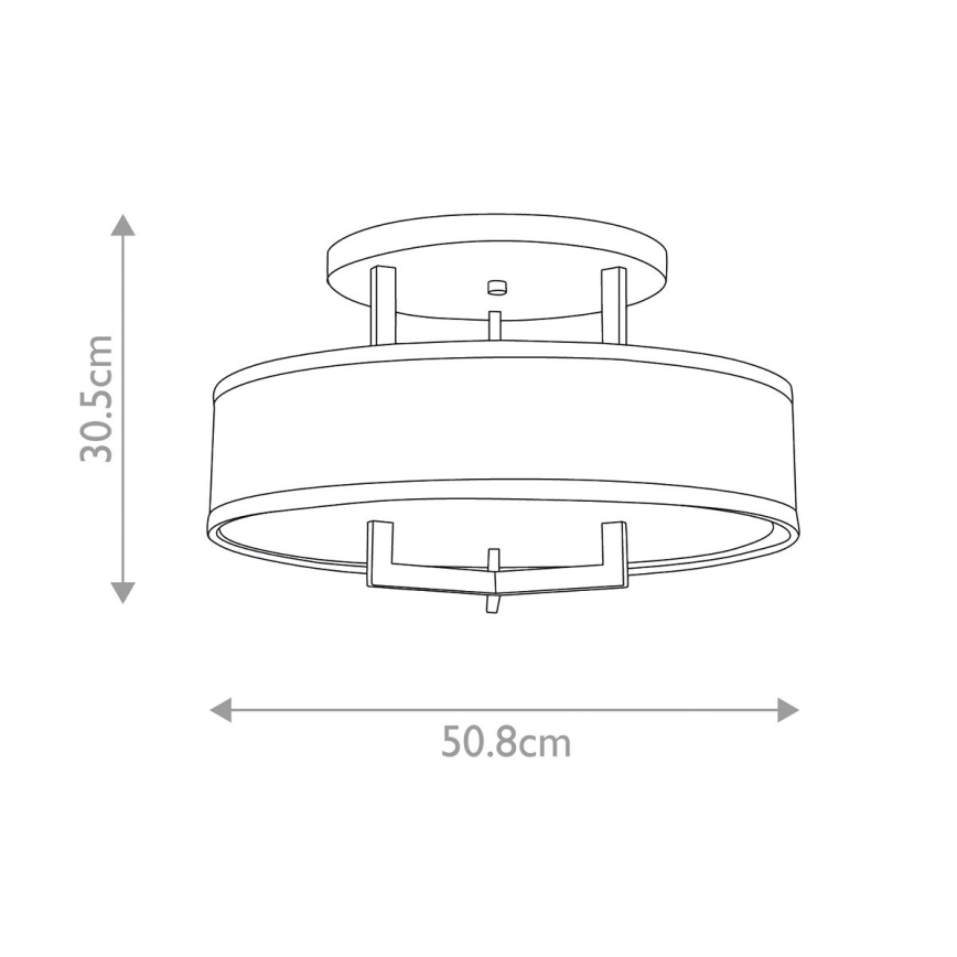 Hinkley - lubinis šviestuvas HAMPTON 3xE27/60W/230V Ø 50,8 cm, aukso spalvos