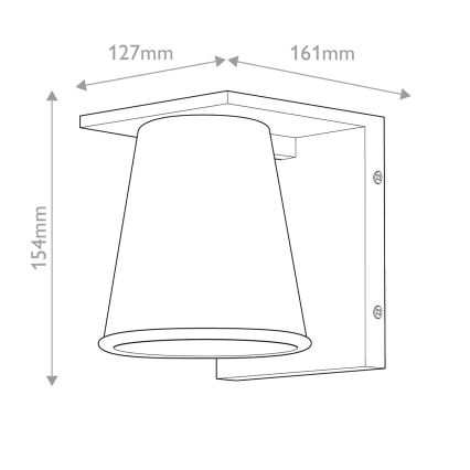 Hinkley - LED sieninis lauko šviestuvas HANS 1xGU10/8W/230V IP44 juoda