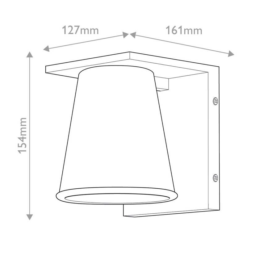 Hinkley - LED sieninis lauko šviestuvas HANS 1xGU10/8W/230V IP44 juoda