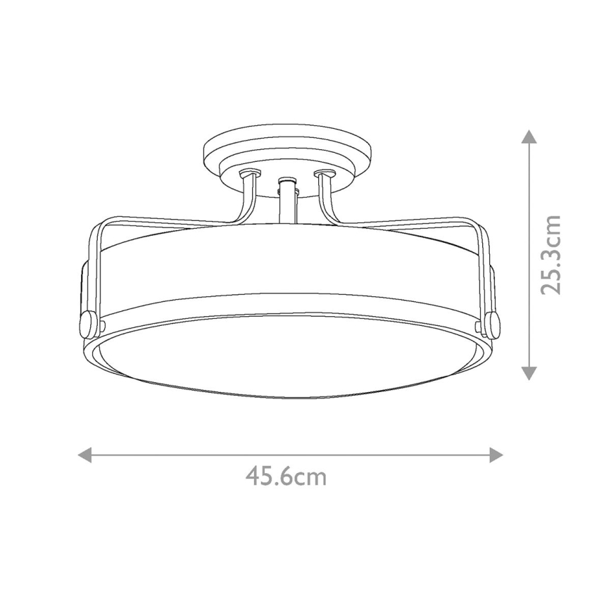 Hinkley - Paviršinė liustra HARPER 3xE27/60W/230V, skersmuo 45,6 cm, blizgus chromas