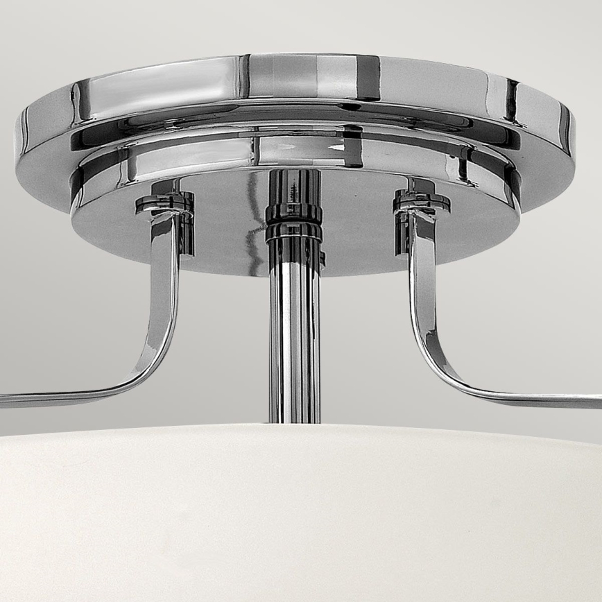 Hinkley - Prie lubų montuojamas šviestuvas HARPER 3xE27/60W/230V, skersmuo 36,6 cm, blizgus chromas