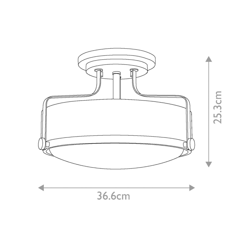 Hinkley - Prie lubų montuojamas šviestuvas HARPER 3xE27/60W/230V, skersmuo 36,6 cm, blizgus chromas
