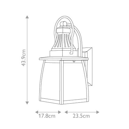 Hinkley - Lauko sieninis šviestuvas MONTAUK 2xE14/60W/230V IP44