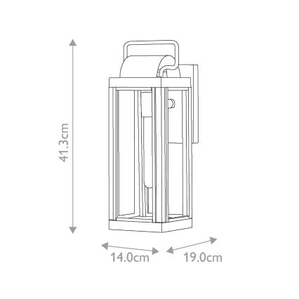 Hinkley - Lauko sieninis šviestuvas HARBOR 1xE27/60W/230V IP44 bronzinis