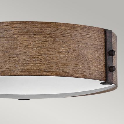 Hinkley - Lubinis šviestuvas SAWYER 3xE14/40W/230V diametras 38 cm sekvoja/ruda