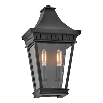 Hinkley - Lauko sieninis šviestuvas CHAPEL HILL 2xE14/40W/230V IP44 juoda