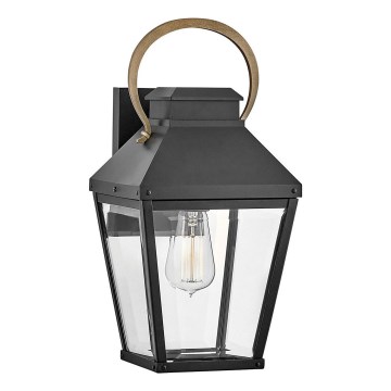 Hinkley - Lauko sieninis šviestuvas DAWSON 1xE27/60W/230V IP44 juoda