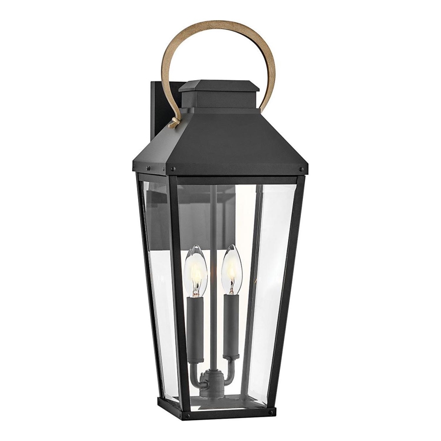 Hinkley - Lauko sieninis šviestuvas DAWSON 2xE14/40W/230V IP44 juoda