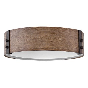 Hinkley - Lubinis šviestuvas SAWYER 3xE14/40W/230V diametras 38 cm sekvoja/ruda