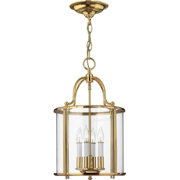 Hinkley - Pakabinamas šviestuvas ant grandinės GENTRY 4xE14/60W/230V auksinis