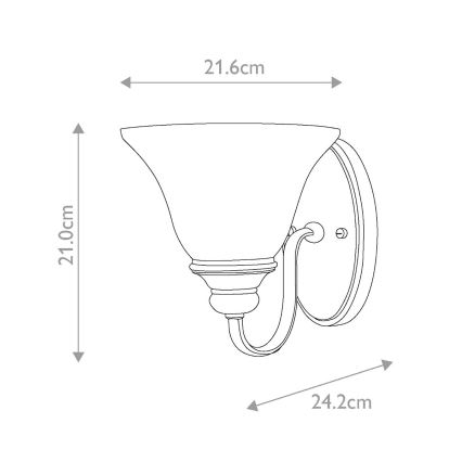 Hinkley - Sieninis šviestuvas CELLO 1xE27/60W/230V