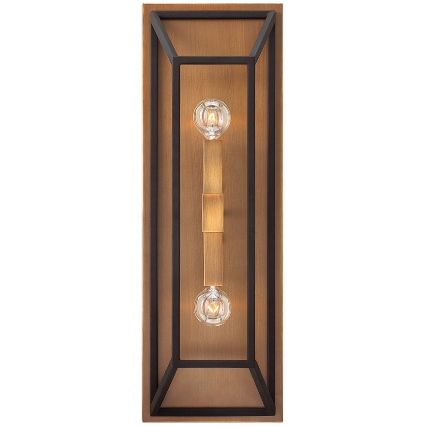 Hinkley – Sieninis šviestuvas FU LIGHTON 2xE14/60W/230V rudas/juodas