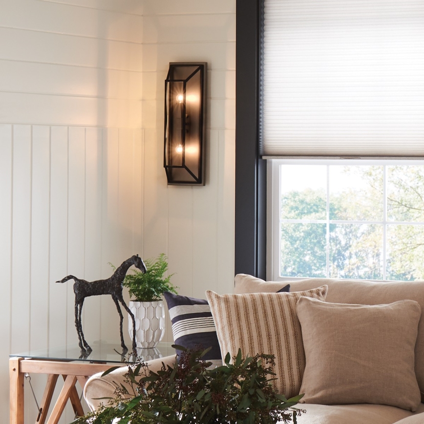 Hinkley – Sieninis šviestuvas FU LIGHTON 2xE14/60W/230V rudas/juodas