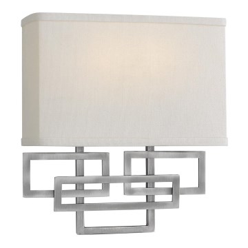 Hinkley - Sieninis šviestuvas LANZA 2xE14/60W/230V matinis chromas
