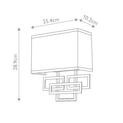 Hinkley - Sieninis šviestuvas LANZA 2xE14/60W/230V žalvaris