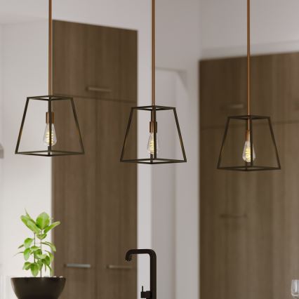 Hinkley - Sietynas ant stulpo FU LIGHTON 1xE27/100W/230V bronzos/juodas