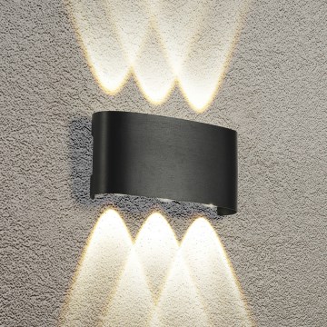 HÖFFTECH - LED lauko sieninis šviestuvas UP&DOWN 6xLED/1W/230V IP65