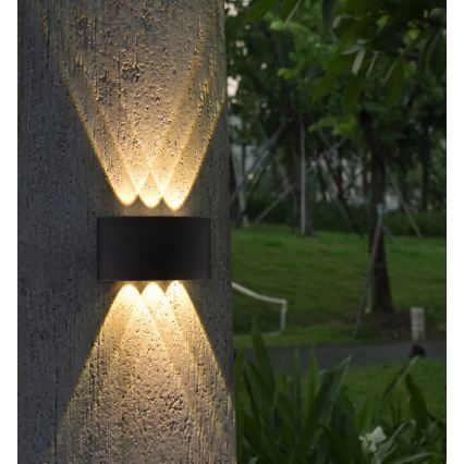 HÖFFTECH - LED lauko sieninis šviestuvas UP&DOWN 6xLED/1W/230V IP65