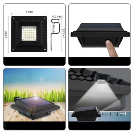 HÖFFTECH - LED saulės energijos sieninis šviestuvas su judesio ir sutemų jutikliu LED/3,7 V 2000 mAh IP65