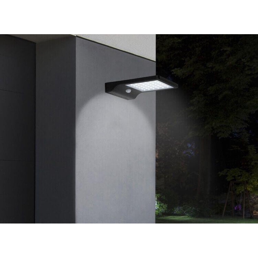 HÖFFTECH - LED saulės sieninis šviestuvas su judesio ir sutemos jutikliu LED/3,7 V 2200 mAh IP44