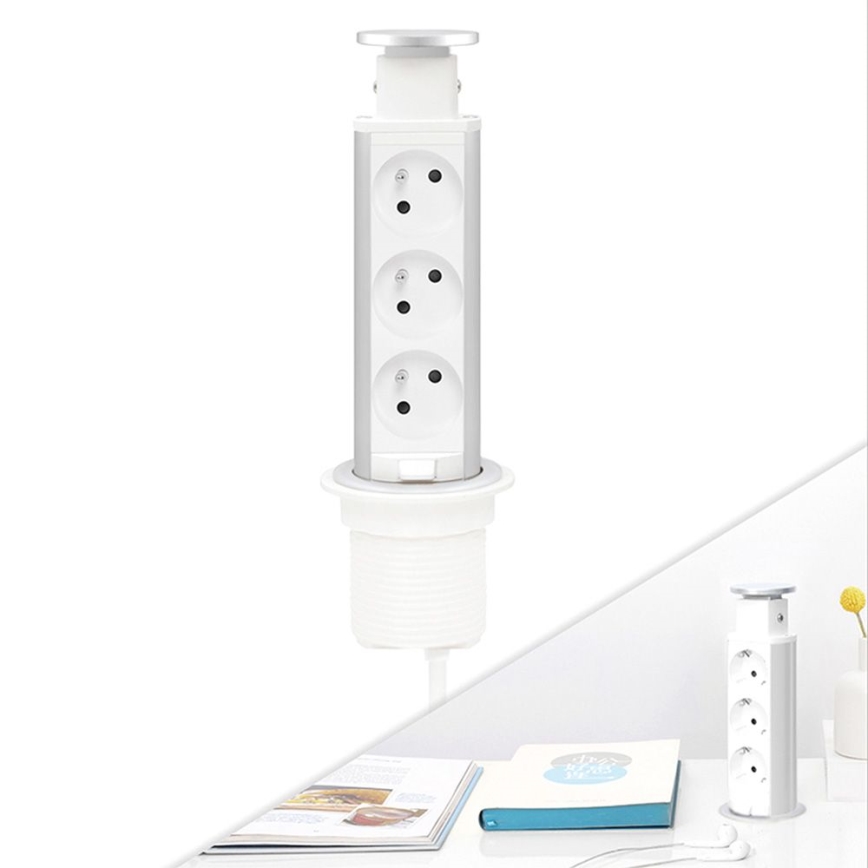 Į stalviršį montuojamas maitinimo stulpelis su 3x230V lizdais