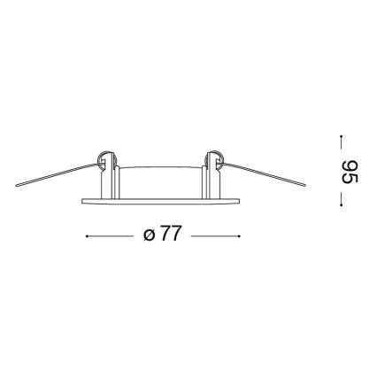 Ideal Lux - Rinkinys 3x įleidžiamų šviestuvų JAZZ 1xGU10/50W/230V Ø 7,7 cm bronziniai