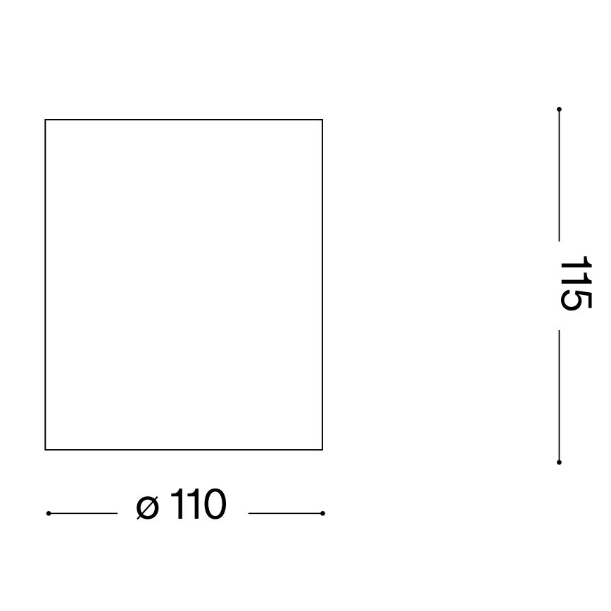 Ideal Lux - Akcentinis vonios šviestuvas GUN 1xGU10/28W/230V IP44 juoda