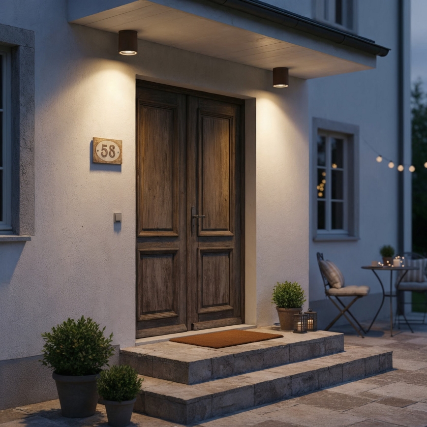 Ideal Lux - Akcentinis vonios šviestuvas GUN 1xGU10/28W/230V IP55 ruda