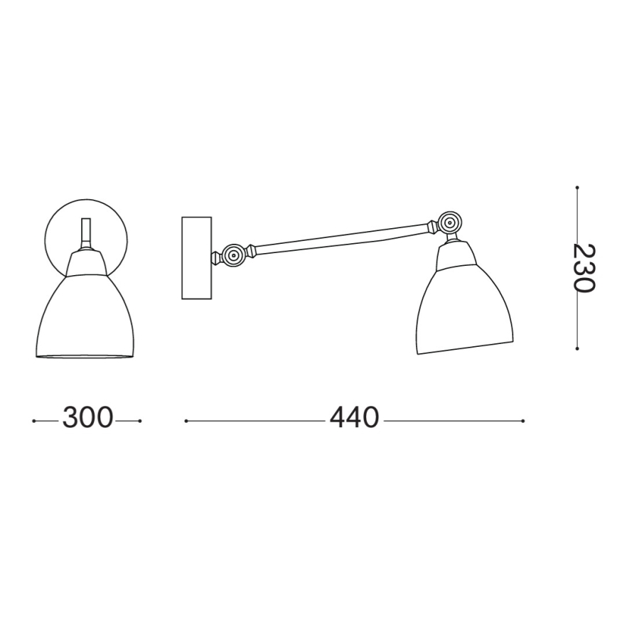 Ideal Lux - bronzinis sieninis šviestuvas 1xE27/42W/230V