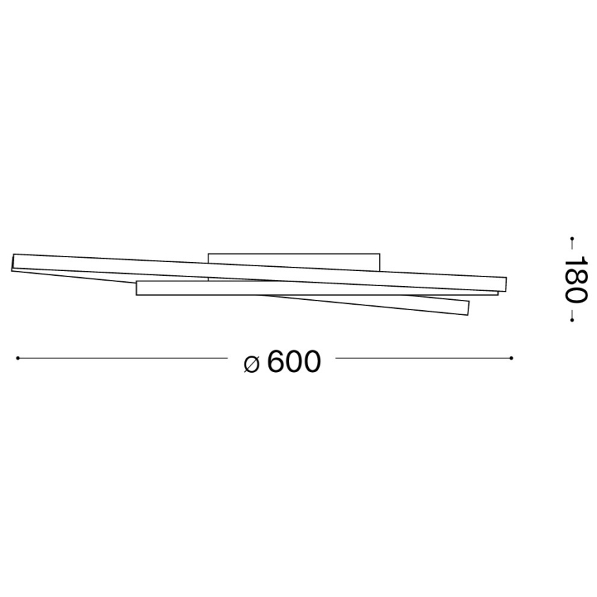 Ideal Lux - Dimeriuojamas LED lubinis šviestuvas OZ LED/48W/230V Ø 60 cm CRI 90 balta