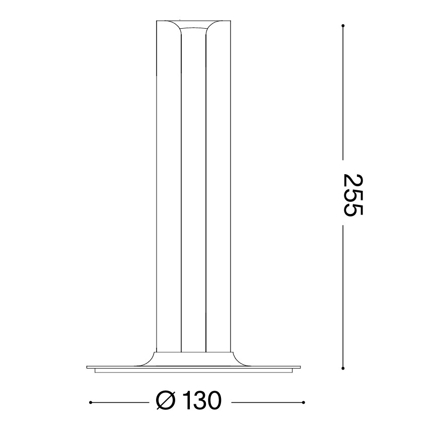 Ideal Lux - dimeriuojamas LED stalinis šviestuvas DORICA LED/8W/230V CRI 90 pilkas