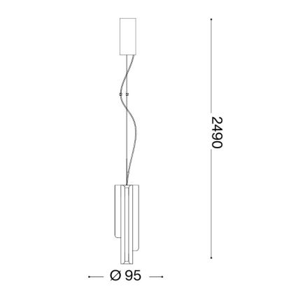 Ideal Lux - LED dimeriuojamas pakabinamas šviestuvas ant laido DORICA 3xLED/9W/230V CRI 90 skersm. 9,5 cm balta