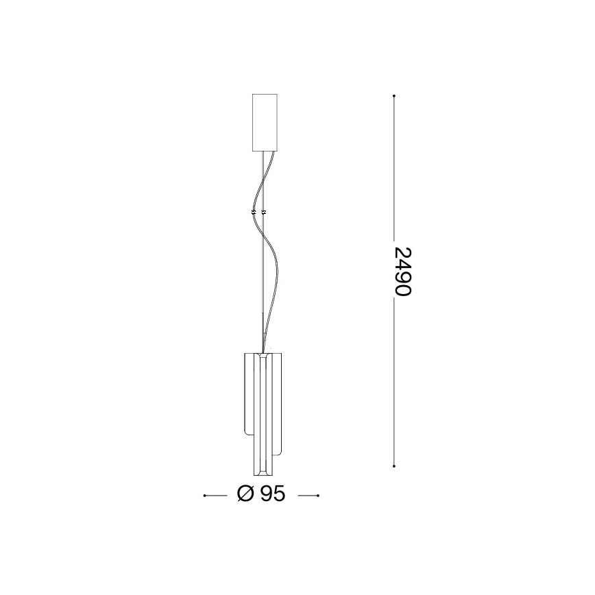 Ideal Lux - LED dimeriuojamas pakabinamas šviestuvas ant laido DORICA 3xLED/9W/230V CRI 90 skersm. 9,5 cm balta