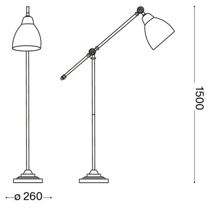 Ideal Lux - grindų šviestuvas NEWTON 1xE27/42W/230V blizgus chromas
