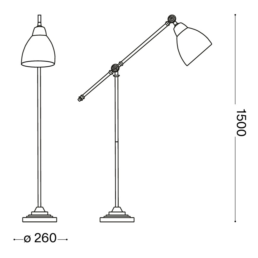 Ideal Lux - grindų šviestuvas NEWTON 1xE27/42W/230V blizgus chromas