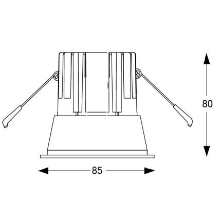 Ideal Lux - LED įleidžiamasis šviestuvas GAME TRIM LED/11W/230V 3000K CRI 90 Ø 8,5 cm IP40 balta