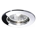 Ideal Lux - Įleidžiamas lubų šviestuvas JAZZ 1xGU10/50W/230V, skersm. 7,7 cm, blizgus chromas