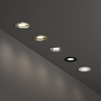 Ideal Lux - Įleidžiamas lubų šviestuvas JAZZ 1xGU10/50W/230V, skersm. 7,7 cm, blizgus chromas