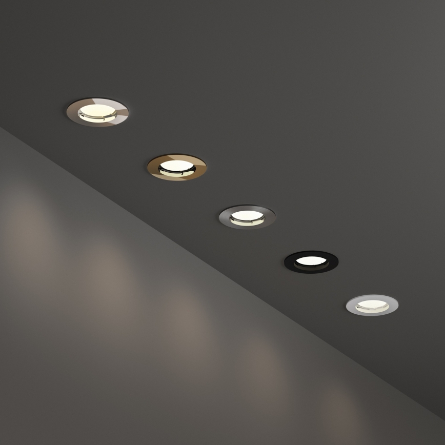 Ideal Lux - Įleidžiamas lubų šviestuvas JAZZ 1xGU10/50W/230V, skersm. 7,7 cm, blizgus chromas
