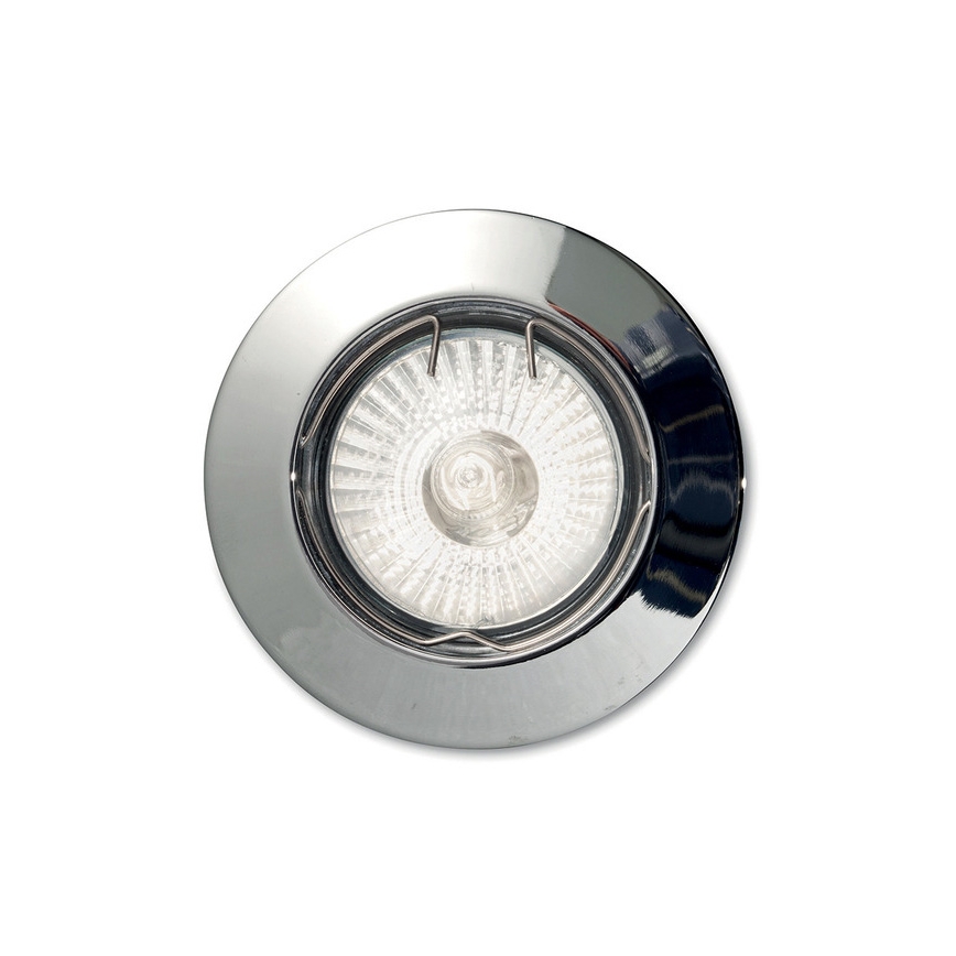 Ideal Lux - Įleidžiamas lubų šviestuvas JAZZ 1xGU10/50W/230V, skersm. 7,7 cm, blizgus chromas
