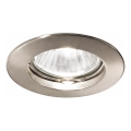 Ideal Lux - Įleidžiamas lubų šviestuvas JAZZ 1xGU10/50W/230V skersm. 7,7 cm matinis chromas