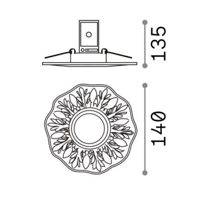 Ideal Lux - Įleidžiamas šviestuvas 1xGU10/50W/230V aukso spalvos