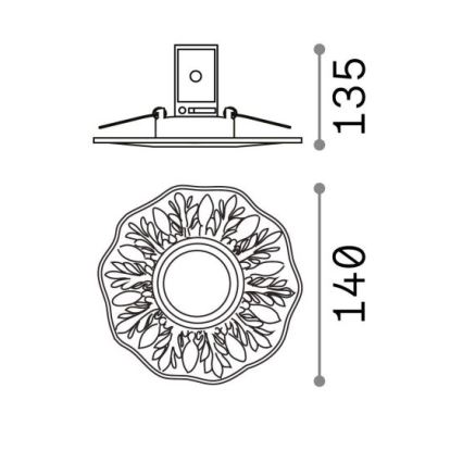 Ideal Lux - Įleidžiamas šviestuvas POLKA 1xGU10/50W/230V baltas